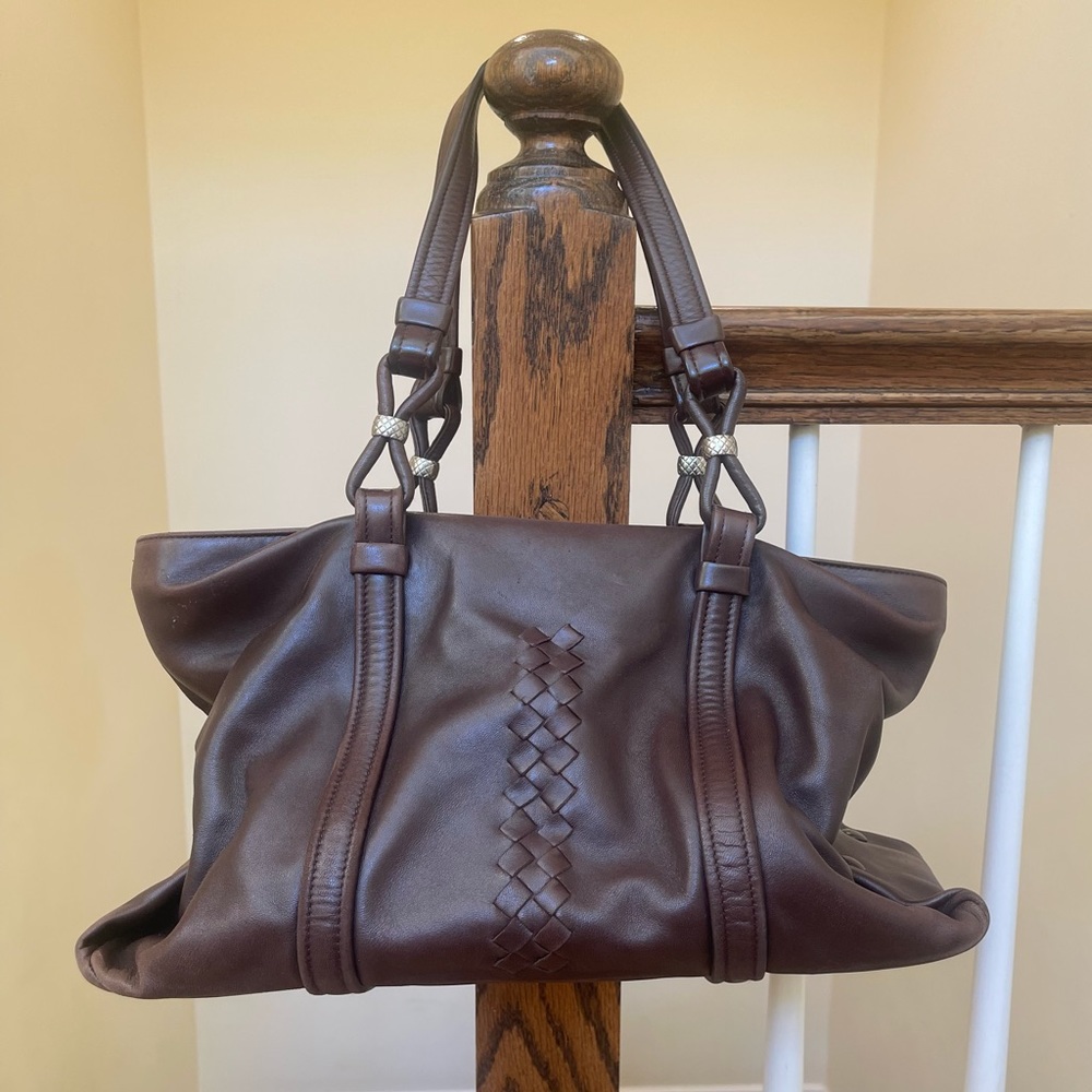 Bottega Veneta Brown Woven Leather Bag